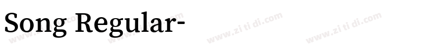 Song Regular字体转换 Song Regular字体转换